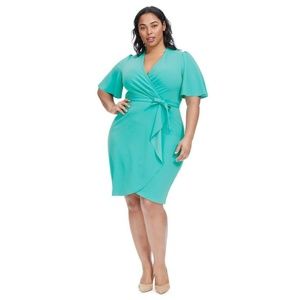 🎈 Donna Morgan 14W Faux Wrap Dress NO BELT N5P